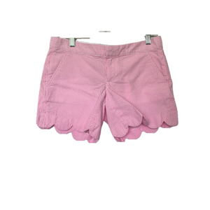 Lilly Pulitzer Pink High Waist Scalloped Hem Shorts
